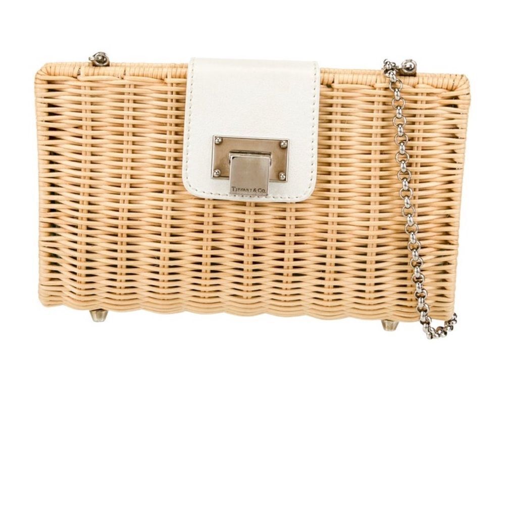 Tiffany & Co. Blaine Wicker Clutch - White